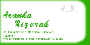 aranka mizerak business card